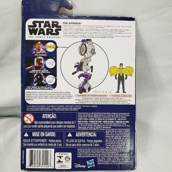 Star Wars The Force Awakens Poe Dameron Action Figure Sealed Disney Hasbro 2015 - Picture 3 of 12